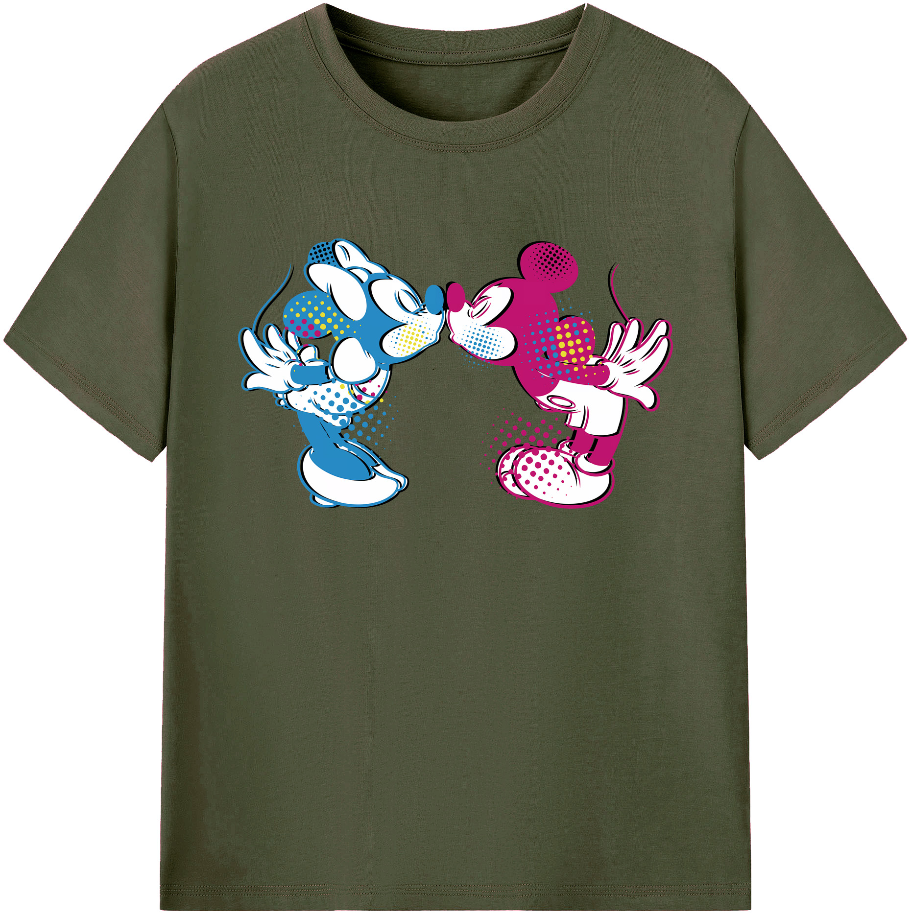 ミッキーマウス Mickey Mouse 綿100％ メンズ半袖Tシャツ｜肌触りやわらか＆通気性